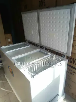 Brand New Dove 600litter Double Door Check Freezer√External√Silver√