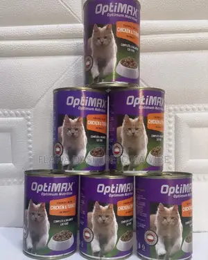 Optimax Cat Can Food Wet Chunks With Chicken Turkey Dinner in Gravy