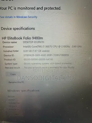 Laptop HP EliteBook Folio 8GB Intel Core I5 SSD 250GB