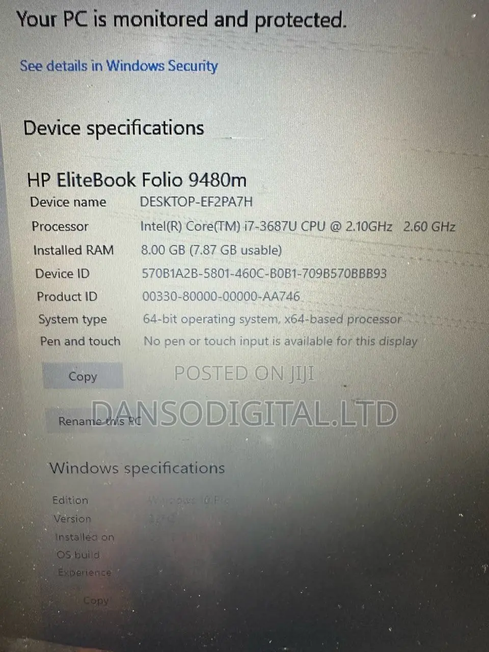 Laptop HP EliteBook Folio 8GB Intel Core I5 SSD 250GB