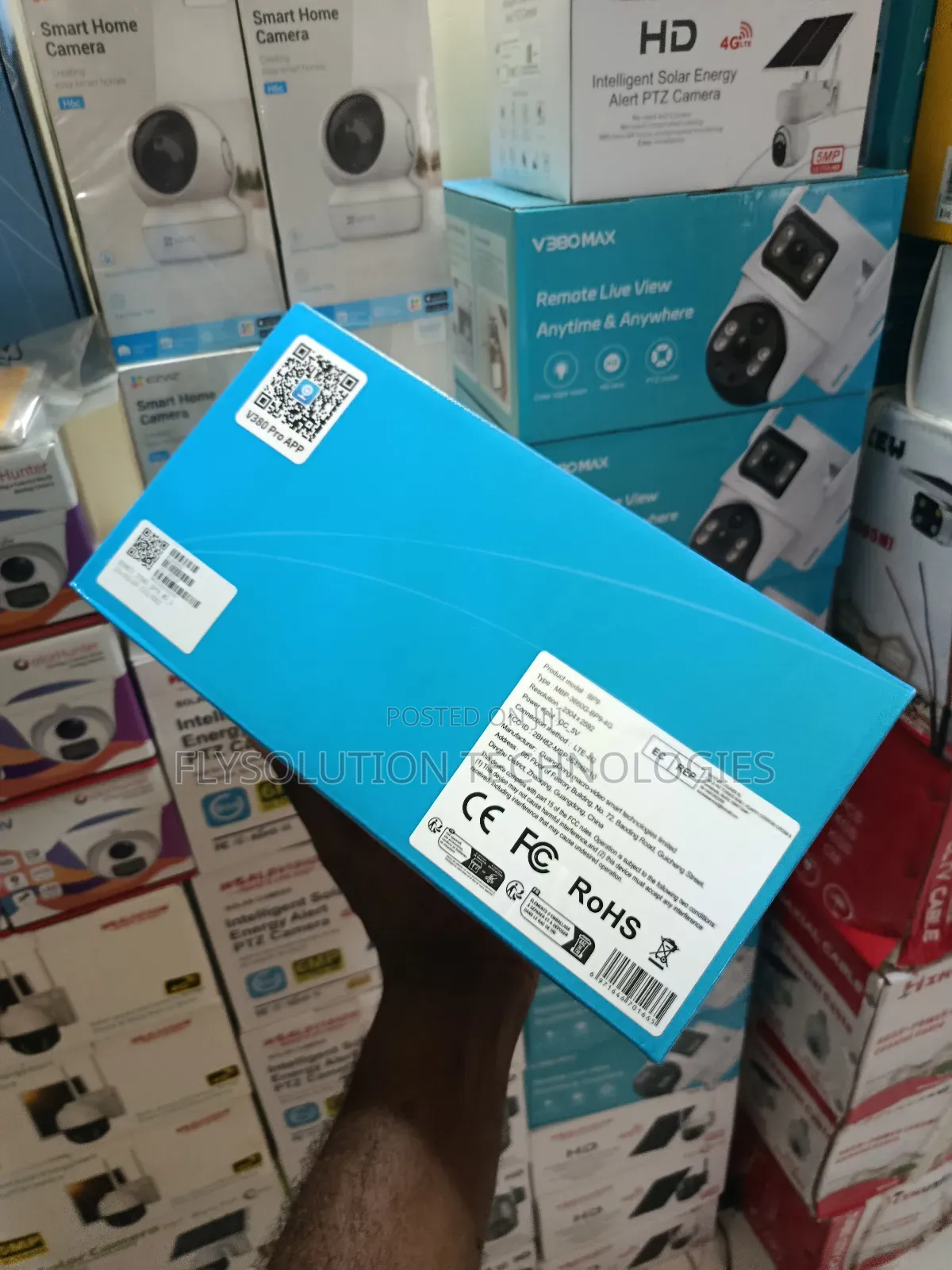 V380 Max Dual Lens 4g Solar Powered Camera