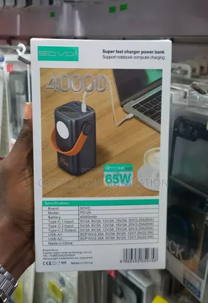 Sovo Laptop Power Bank 65w
