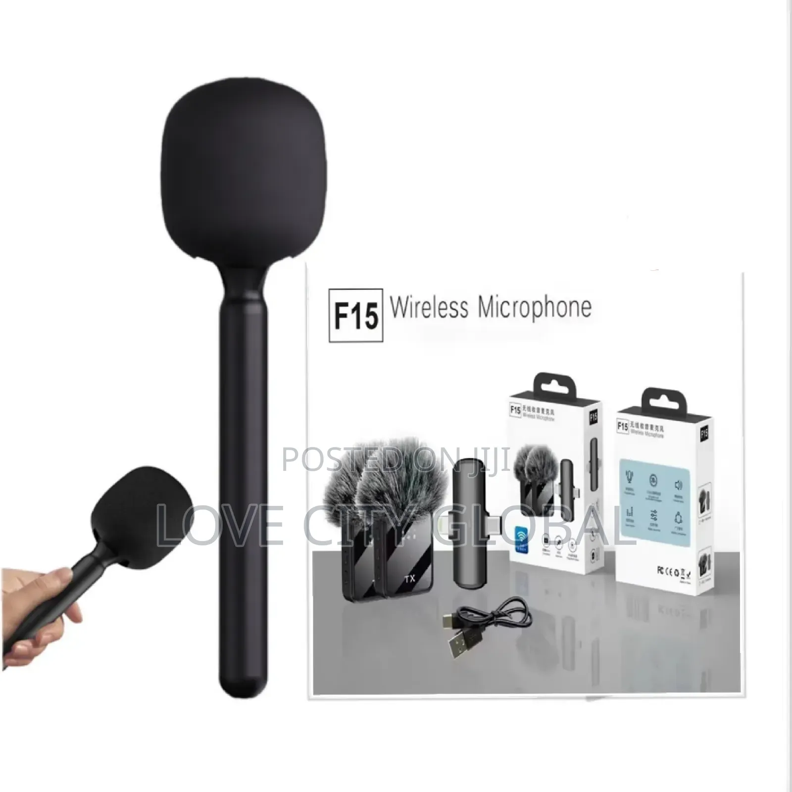 F15-2 Anc Wireless Microphone Kit Handheld Stick - Phone, Computer