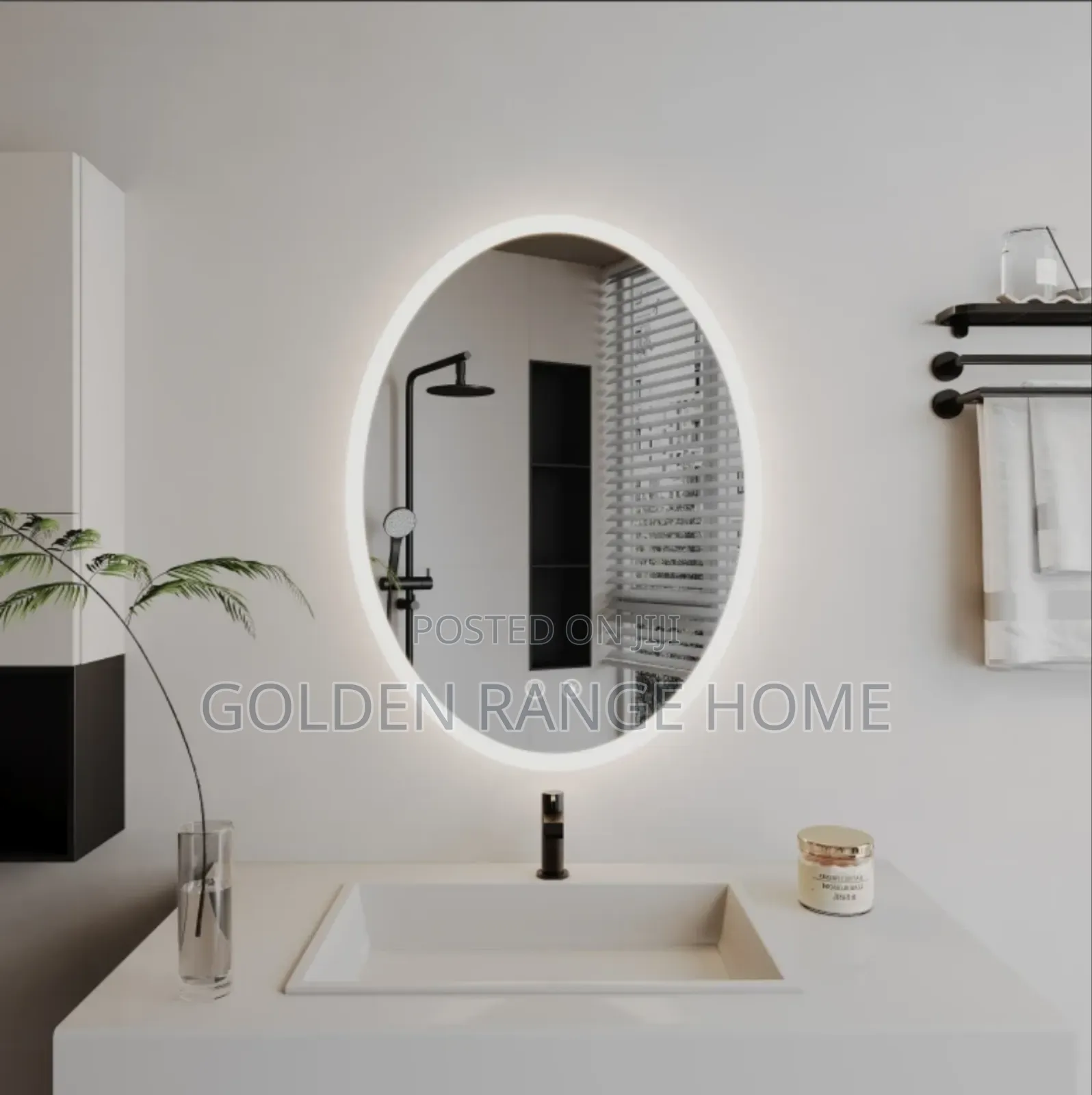 Oval Shape Bathroom Led Mirror