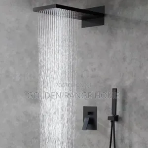 Black Long Shower Head Conceal Shower