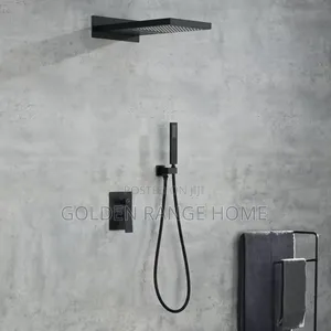 Black Long Shower Head Conceal Shower