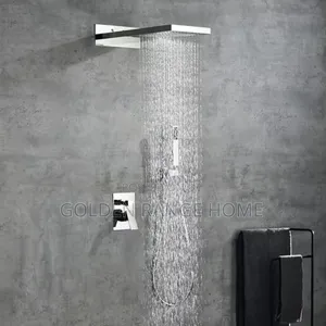 Chrome Long Shower Head Conceal Shower Mixer