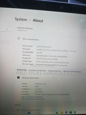 Laptop Microsoft Surface Pro 6 16GB Intel Core I7 SSD 1T