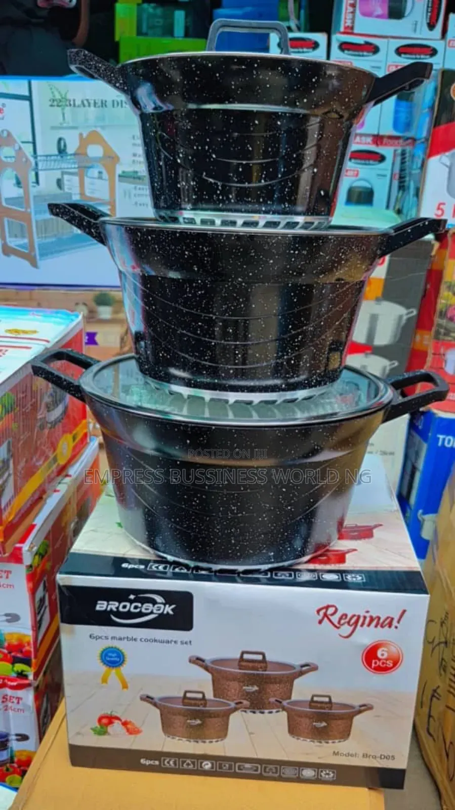 6 Pieces Granite Cooking Pots