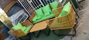 Five Seater Rattan Sofa With Table