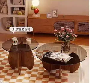 2 in 1 Glass Center Table