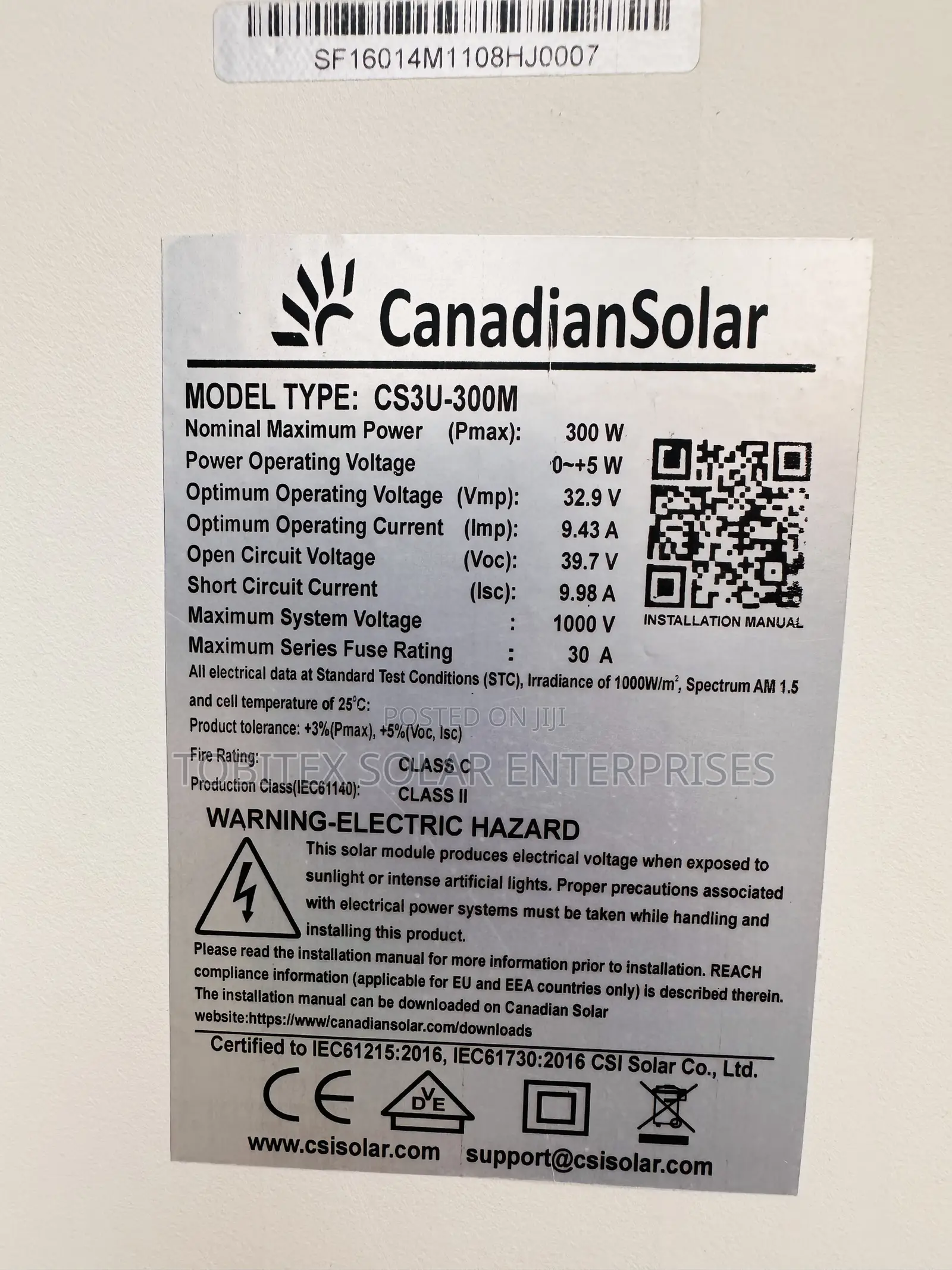 300w Canadian Solar Panels Uk