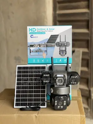 4g V380 Pro 3-Lens Solar Security Camera