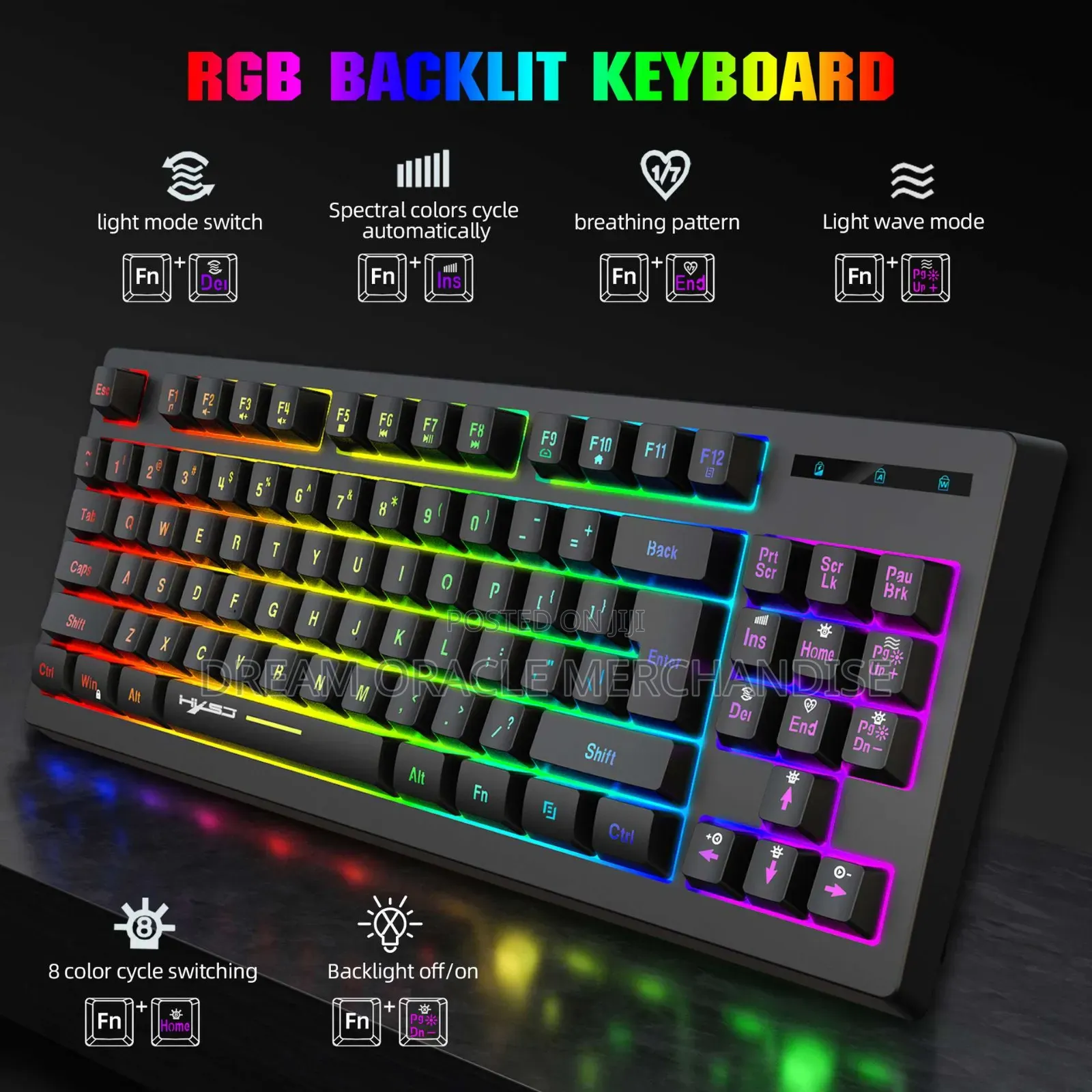 Wireless RGB Gaming Keyboard Mouse