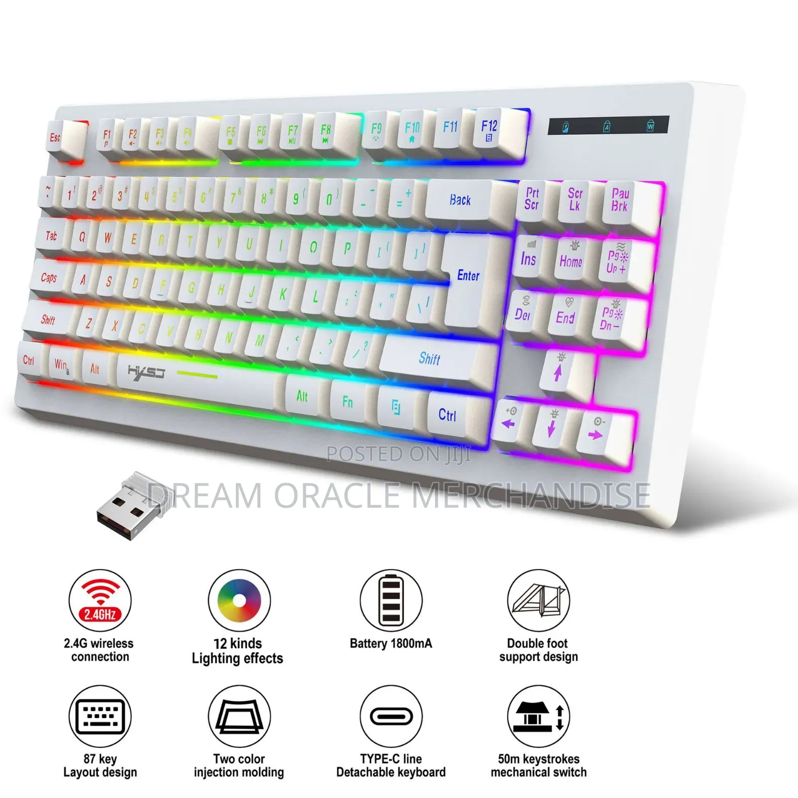 Wireless RGB Gaming Keyboard Mouse