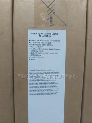 New Laptop HP Victus 15 8GB Intel Core i5 SSD 512GB