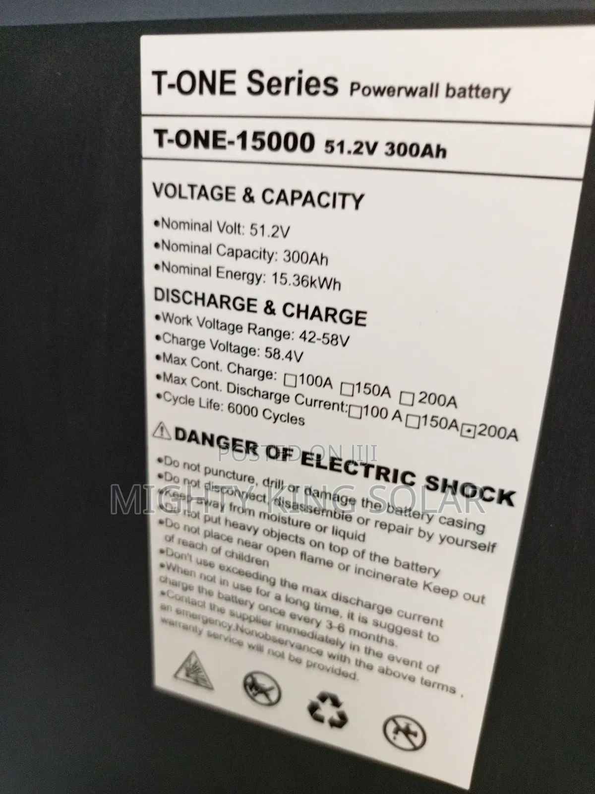 15.36kwh Taico Lithium Iron Battery