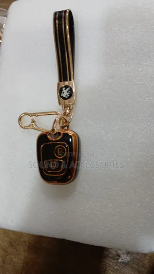 Peugeot 406 2 Buttons Black and Gold Rubber Tpu Keycover