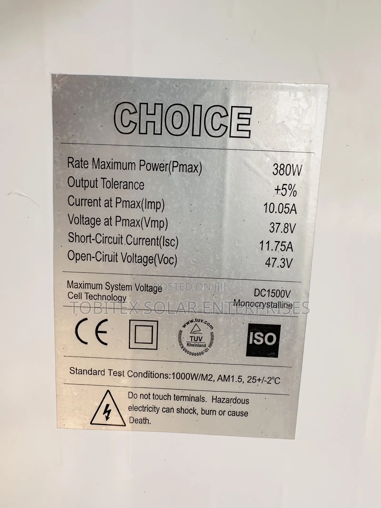 380w Choice Solar Panels