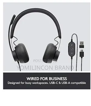Logitech Zone Wired Noise Cancelling Headset, Usb-C With Usb-A.