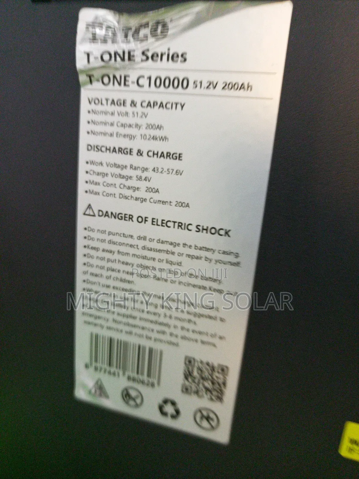 10kwh Talco Lithium Iron Battery