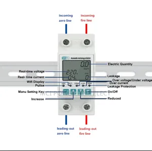 Wifi Energy Meter Protector Switch, Tuya App Controlled