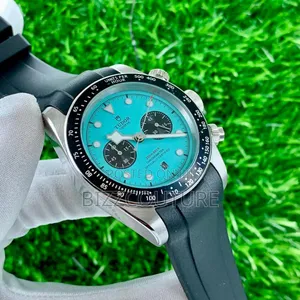 Original Tudor Black Rubber Strap Calendar Quartz Watch