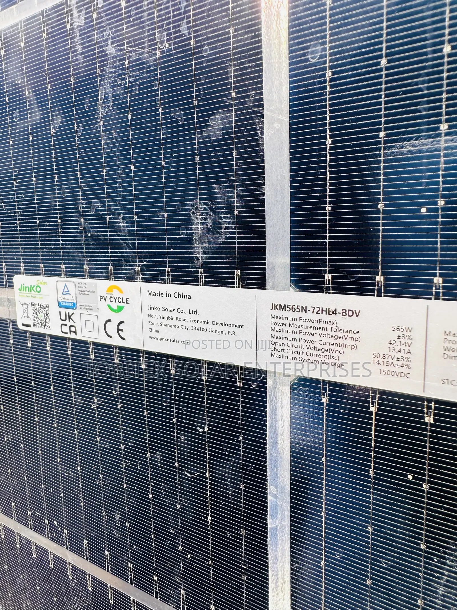 565w Jinko Solar Panels