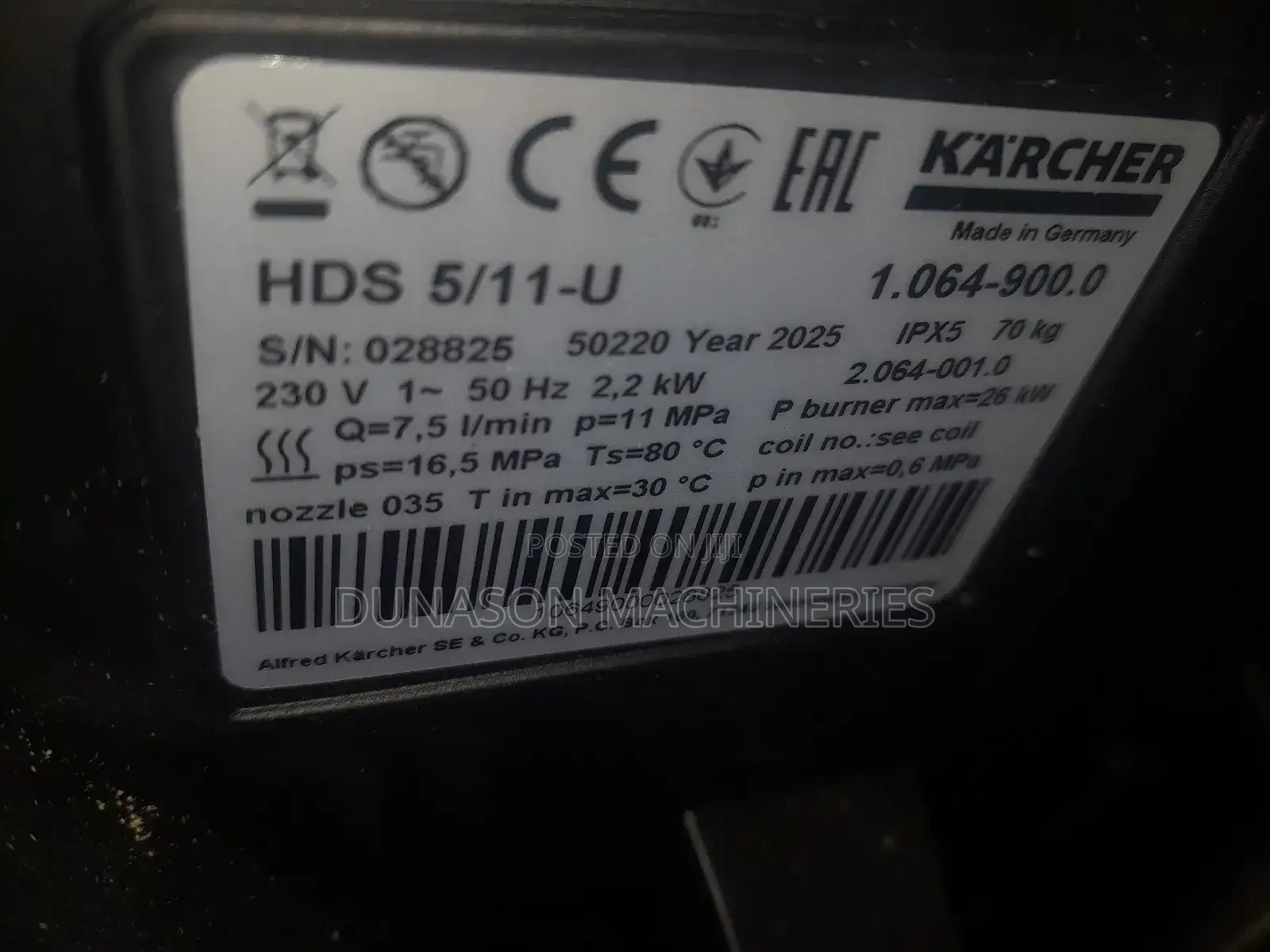 Hds5/11u Karcher Steam Wash