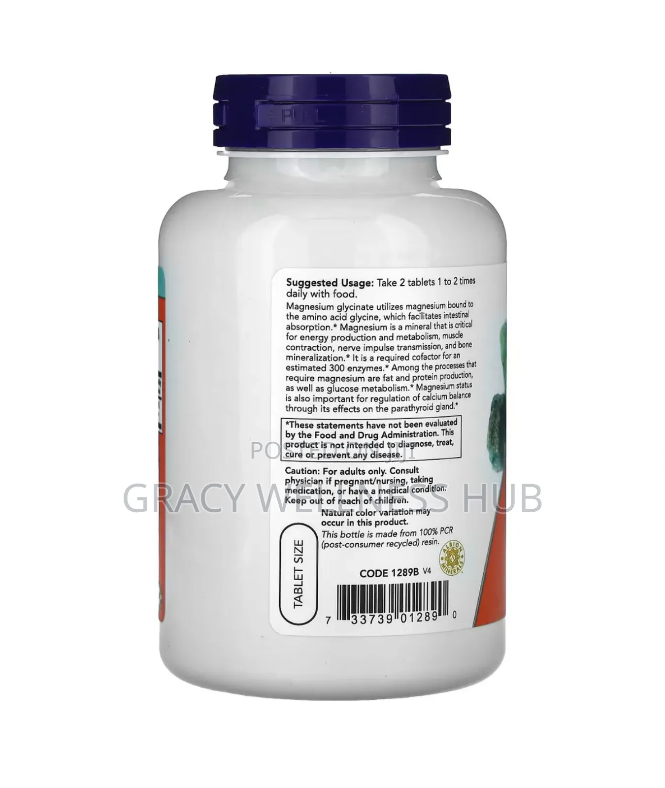 Magnesium Glycinate Nervous System Support 180 Tablets