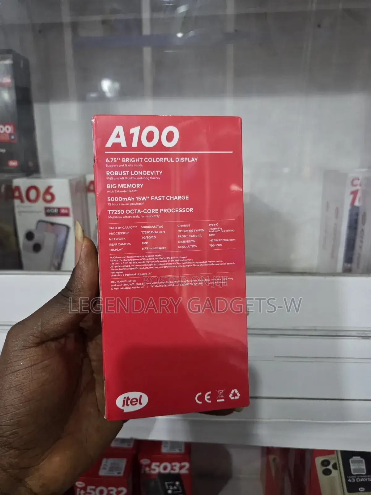 New Itel A100 128 GB Black