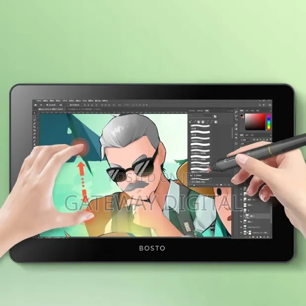ZJchao BOSTO 12HD A H LCD Grafische Tekentablet Monitor 11.6 Inch 768P
