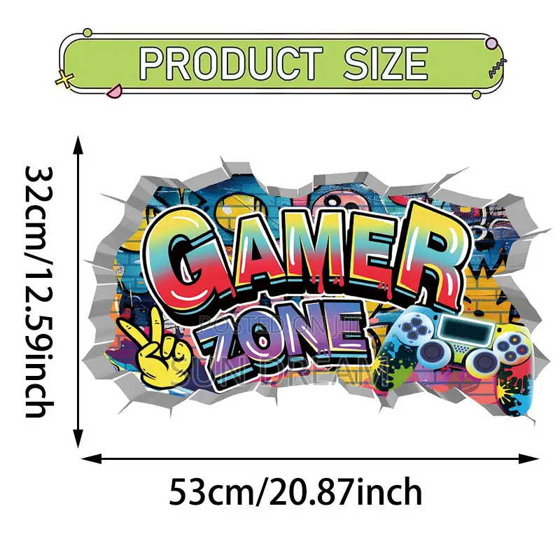 Wall Sticker Game Stickers Room Decoration Boy Things