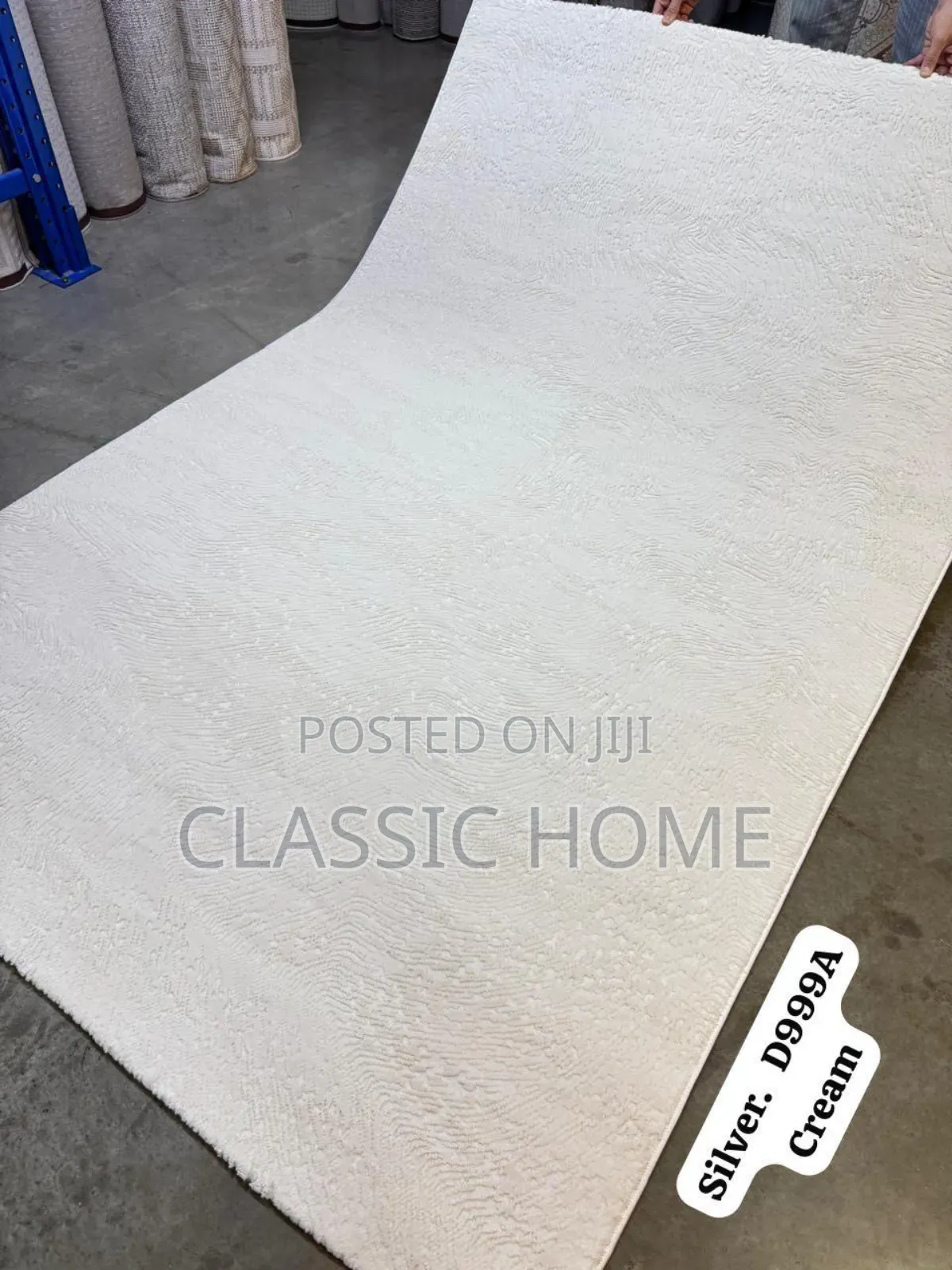 Silver Cream Center Rug