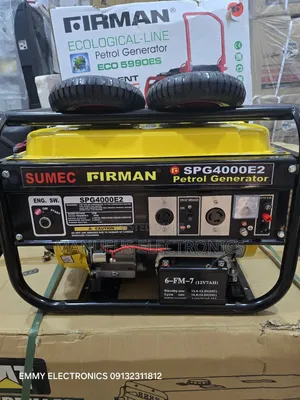 Sumec Firman Petrol Generator Model Spg4000key 100% Copper Coil
