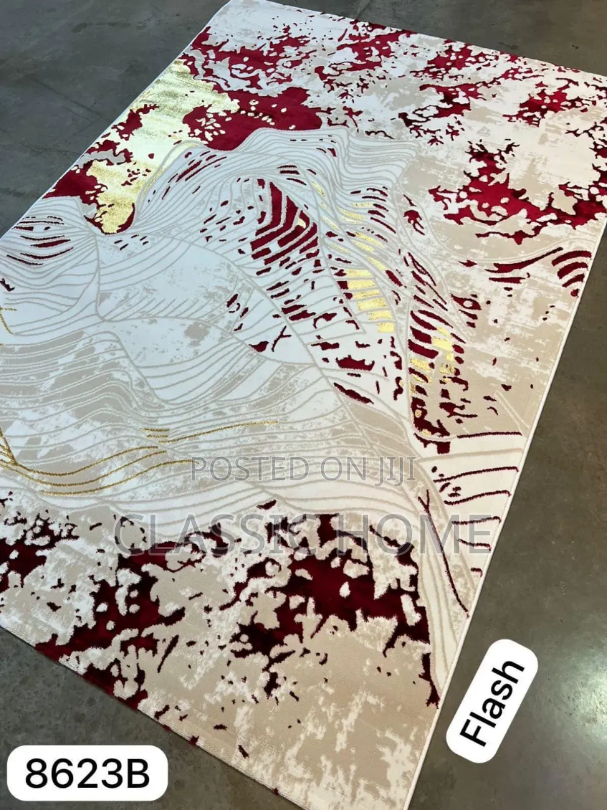 Red Flash Quality Center Rug