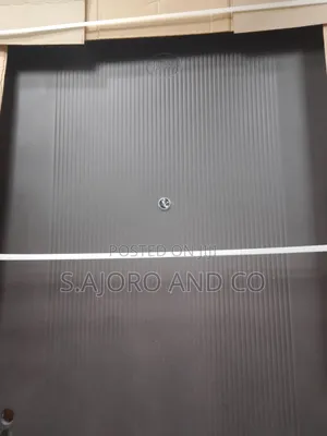 3ft by 7ft Harmony Black/Gray Security Line Design Door