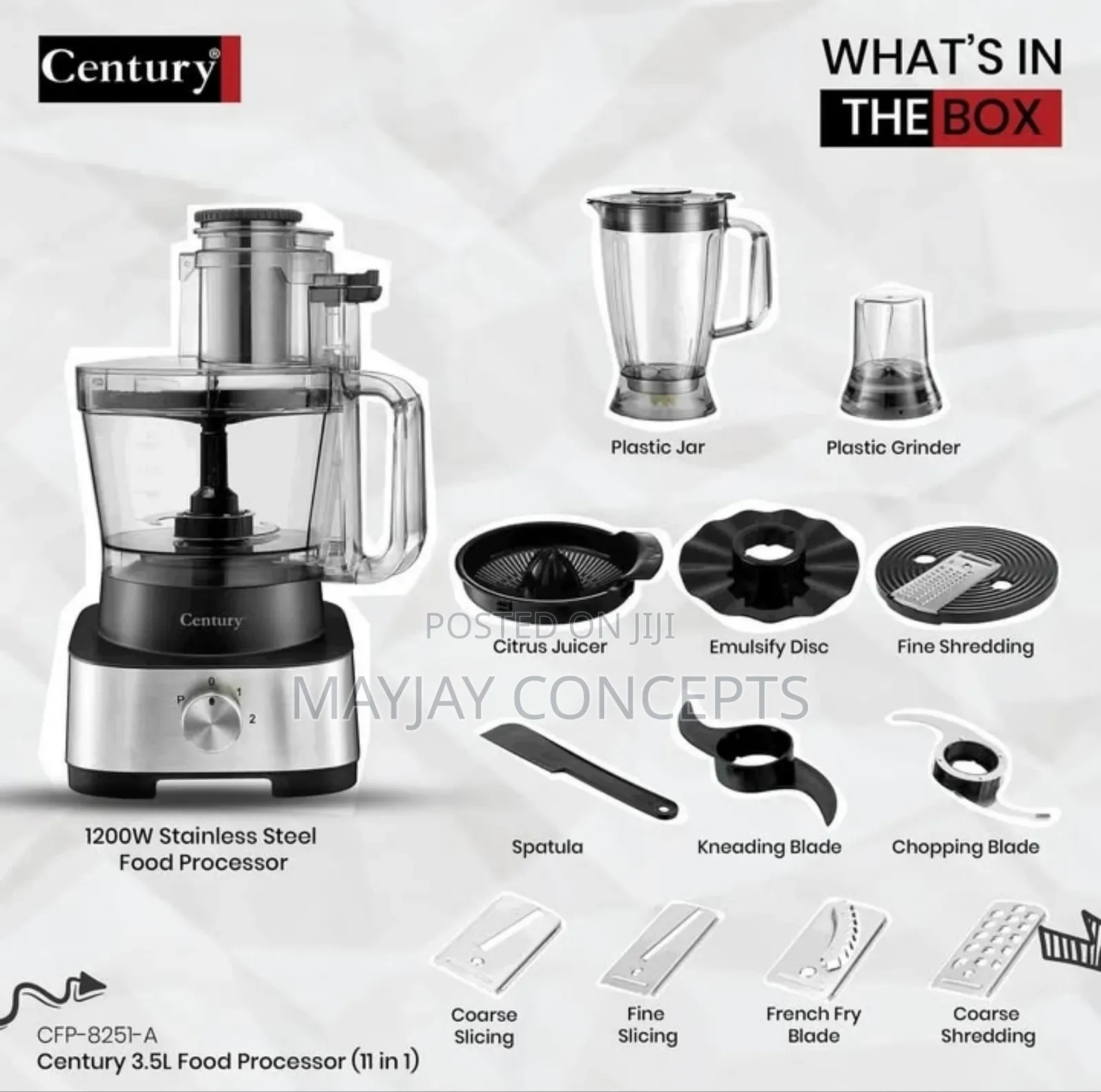 Century Stainless Multifunctional Food Processor,Blender,Yam Pounder