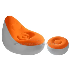Inflatable Relaxing Sofa Chair + Foot Rest + Manual Pump
