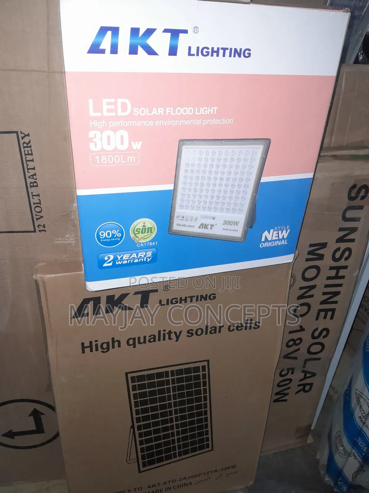 Akt 300watts Led Solar Floodlight With High Quality Solar Cells
