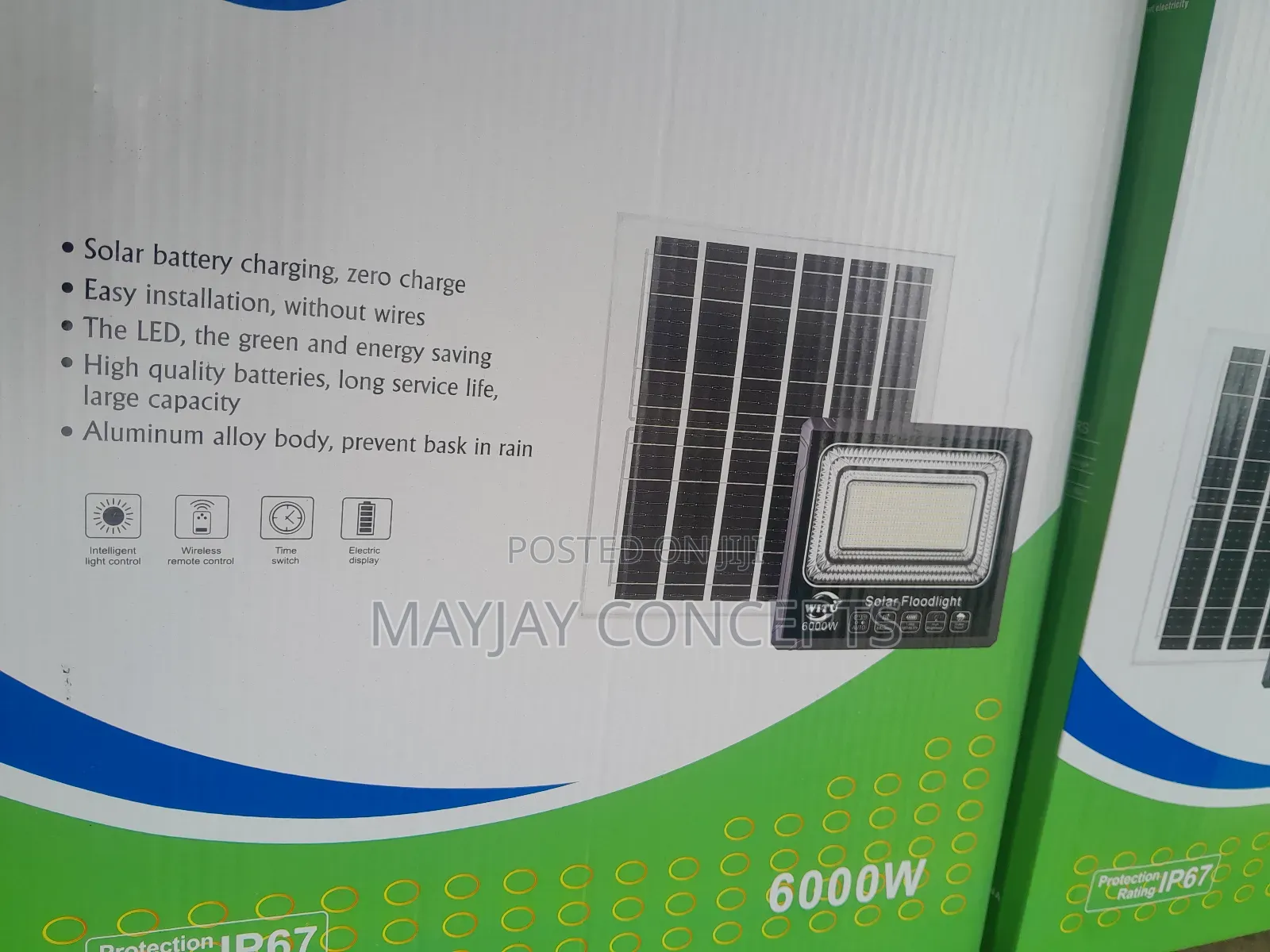 Sx 500w Led Solar Floodlight With High Quality Solar Panel Cell-Remote