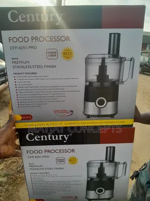 Century 11-in-1 Food Processor, Blender,Yam Pounder-Stainless-Pro