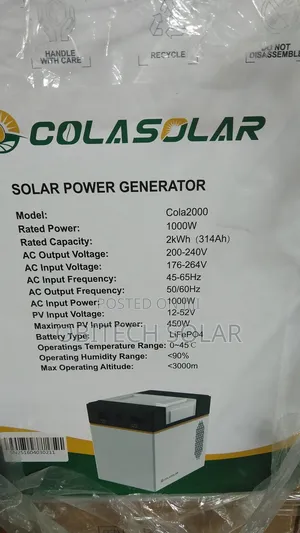 2kwh 1000w Cola Solar Generator