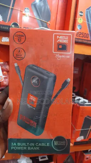 22,500mah New Age Power Bank With Attcahed Charging Usb Cord