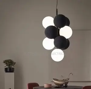 Nordic Black and White Ball Chandelier