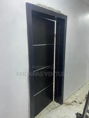 Strong HDF Doors With Complete Frame, Lock, Hinges and Installation