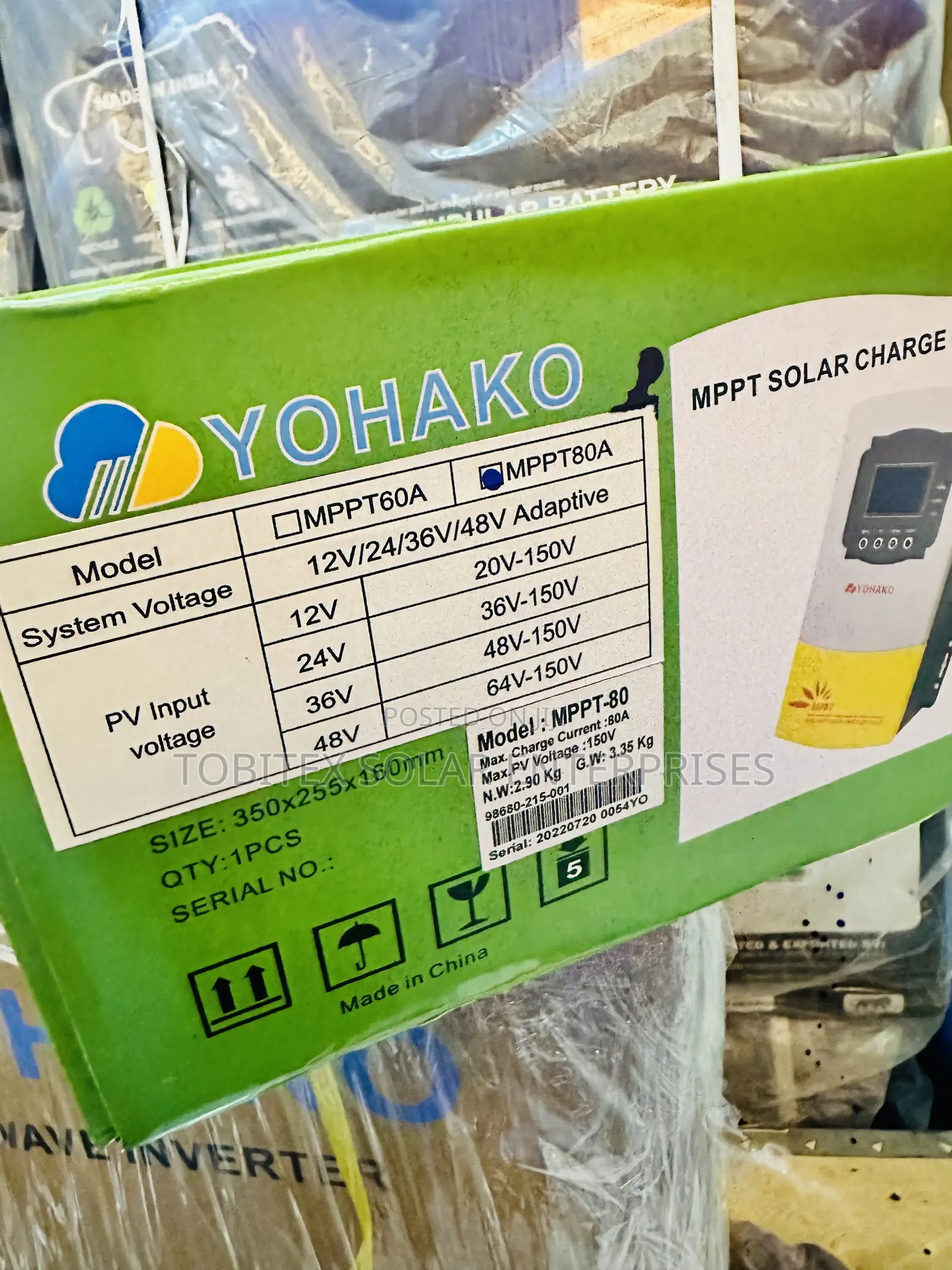 80a Yohako Charge Controller 12/24/48v