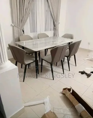 Imported Marble Dining Table With Six Seater