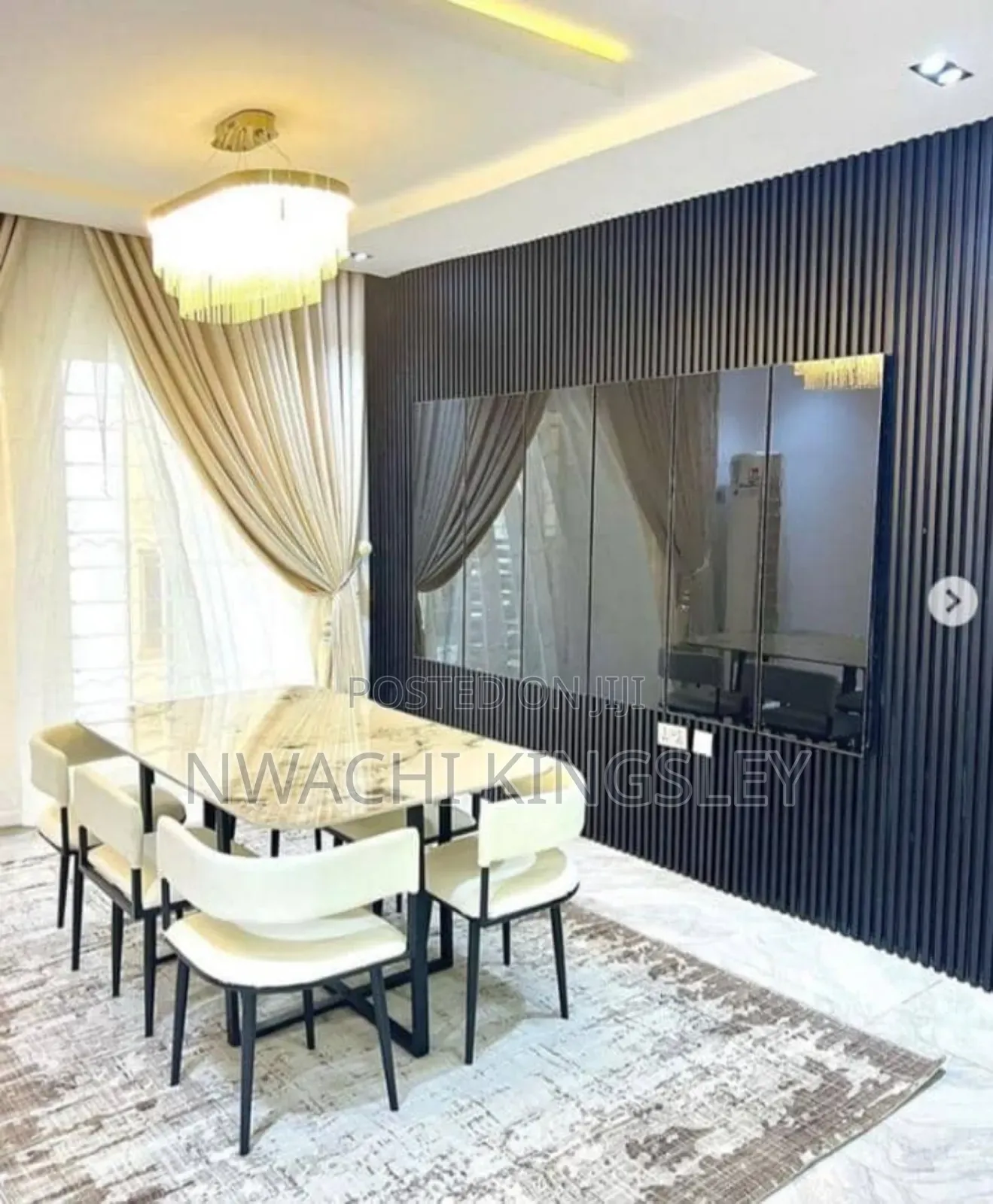Imported Marble Dining Table With Six Seater