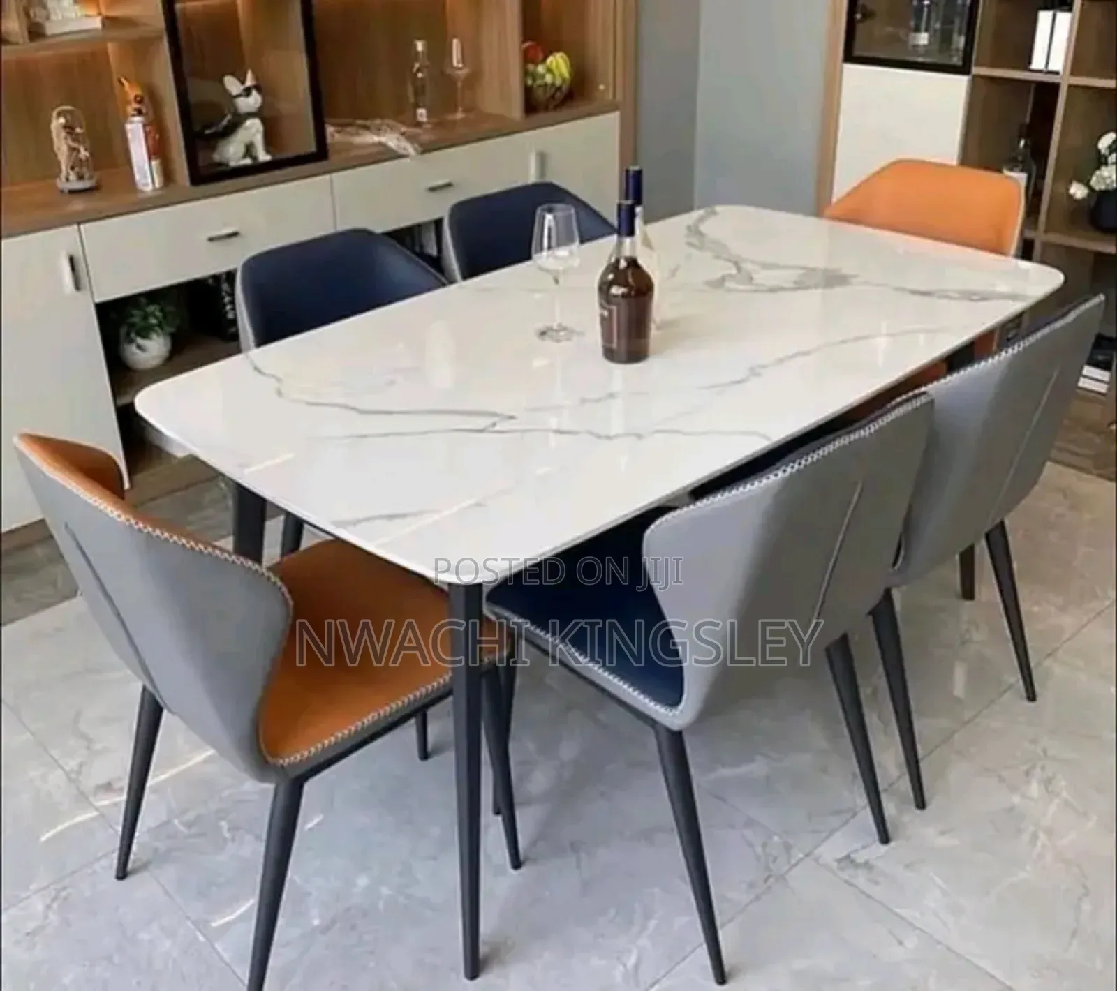 Imported Marble Dining Table With Six Seater